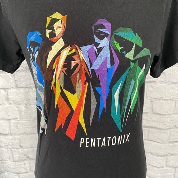 Pentatonix canvas women S band short sleeve graphic print t-shirt black - Picture 2 of 8